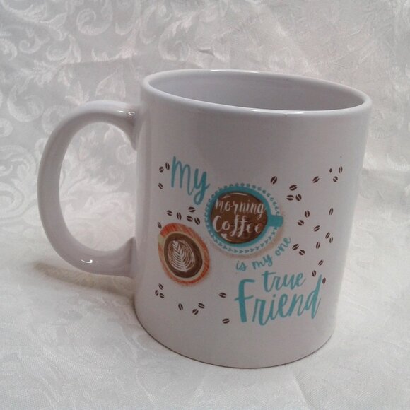 Royal Norfolk Vintage Morning Coffee Is My One True Friend Ceramic Stoneware Mug - Picture 1 of 9